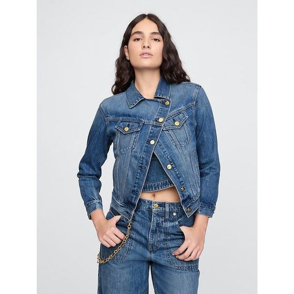 cult gaia Jackets & Blazers - GAP x Cult Gaia Collab Denim Jacket Large Rare Sold Out NWT